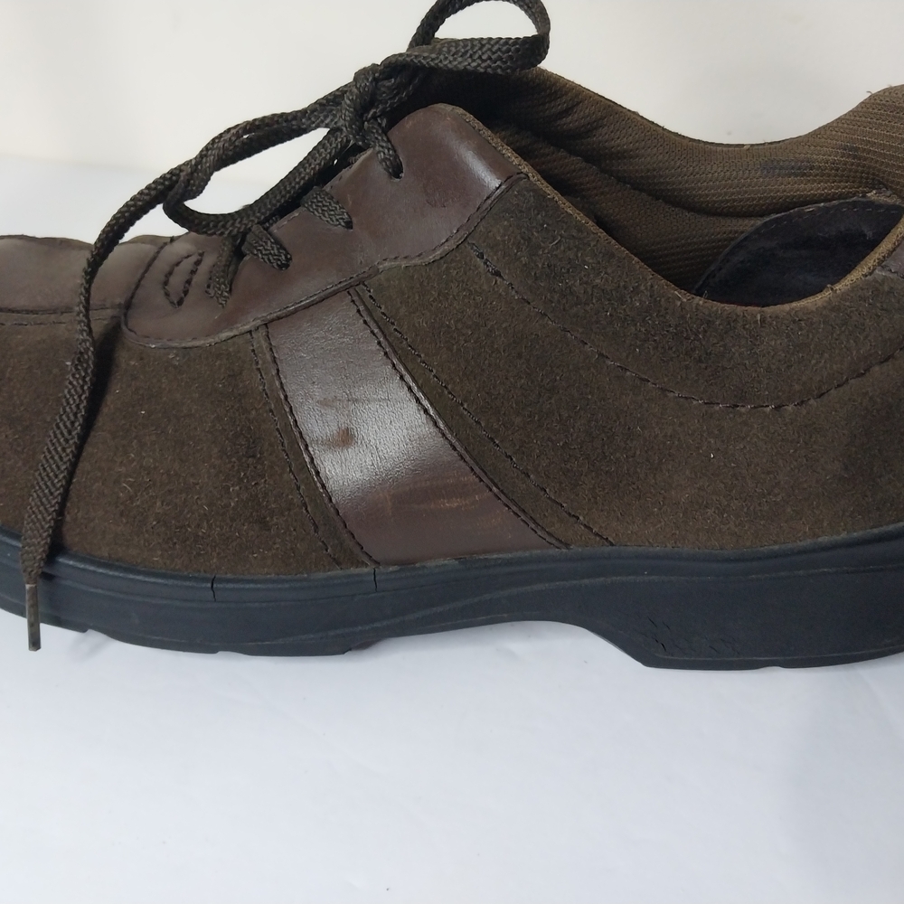 Clarks Men's Dark Brown Leather Sneakers Size 11 - Picture 10 of 13